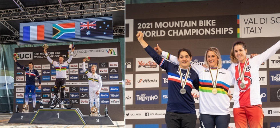 Foto di Michele Mondini Il sudafricano Greg Minnaar e la francese Myriam Nicole dominano la Black Snake in val di Sole